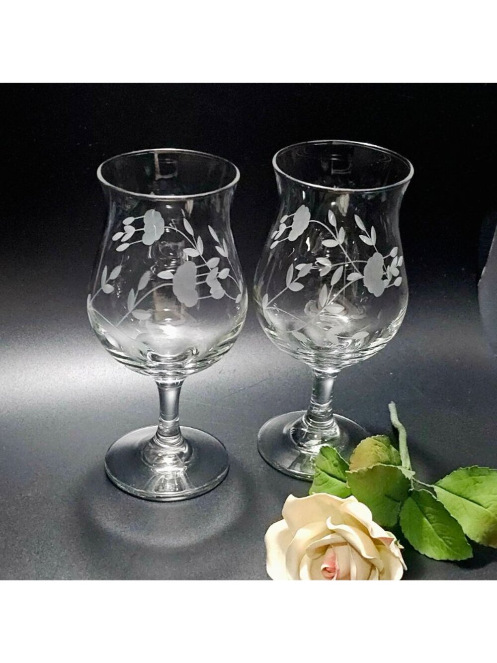 2 Princess House Heritage Candleholder 7" votive tealight vtg 1990s romantic cry - Picture 3 of 6